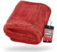 Nuke Guys Gamma Dryer XXL | Paño de Secado Ultra Absorbente 1400 gsm Rojo 50 x 80 cm | Sin Pelusas | Fibras Suaves Redondeadas sin arañazos, Extra Grande | Paño de Microfibra Premium para Coche