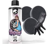 Nuke Guys - Juego de Cuidado de neumáticos: Gel neumáticos de 500 ml + 3 Almohadillas aplicadoras + Guantes de Goma - cuida y Protege la Goma de los neumáticos - para Negro Intenso