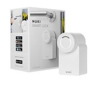 Nuki Smart Lock 3.0, Cerradura conectada de acceso sin llave, Cerradura Smart Lock para casa conectada, Funciona con pilas, certificado AV-TEST, Blanco