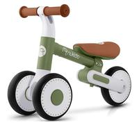 Nukido Bicicleta para niños a Partir de 1 año, Triciclo Infantil, Altura Ajustable, Ayuda para Aprender a Andar, Bicicleta, neumáticos de Espuma, Color Blanco, Verde y marrón