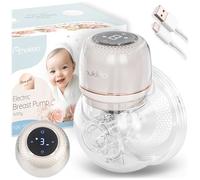 Nukido Extractor de leche eléctrico 3 modos portátil LED pantalla libre BPA silicona blanco oro