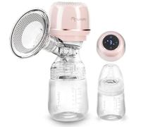 Nukido Extractor de leche eléctrico 3 modos portátil LED pantalla libre BPA silicona rosa oro