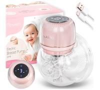 Nukido Extractor de leche eléctrico 3 modos portátil LED pantalla libre BPA silicona rosa oro
