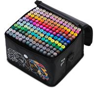 Nukido Rotuladores con alcohol, con bolsa, doble cara, resistentes al agua, 168 unidades