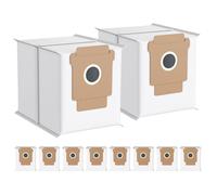 Nukisa 10 bolsas de repuesto para aspiradora compatibles con iRobot Roomba Aspiradora Q0520/105 Vac/104/105 Combo/Plus 405/Plus 505 Combo/Max 705 Vac, todas las bolsas de repuesto automáticas limpias