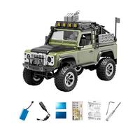 NULA 1/12 2,4 GHz 4WD RC Rock Crawler, KF90 Full proporcional Off Road Truck con luces LED ajustables, cepillo de carbono RTR para adultos - Verde/1 batería