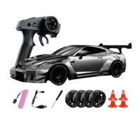 NULA 1:20 RC Drift Auto 4WD Coche de carreras de alta velocidad con iluminación, para GTR R35 Tipo 2 Drift Stuntfahrzeug, más de 20 km/h, modelo de coche deportivo teledirigido 2,4G