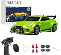NULA 1:43 RC Auto Drift Car 20 km/h con giroscopio, 2,4 GHz 4 WD Full proporcional Sportwage, velocidad ajustable e iluminación LED para jóvenes y adultos - D43-01/02