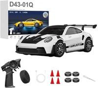 NULA 1:43 RC Auto Drift Car 20 km/h con giroscopio, 2,4 GHz 4 WD Full proporcional Sportwage, velocidad ajustable e iluminación LED para jóvenes y adultos - D43-01/02