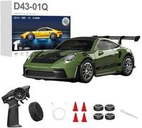 NULA 1:43 RC Auto Drift Car 20 km/h con giroscopio, 2,4 GHz 4 WD Full proporcional Sportwage, velocidad ajustable e iluminación LED para jóvenes y adultos - D43-01/02