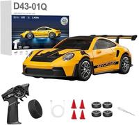 NULA 1:43 RC Auto Drift Car 20 km/h con giroscopio, 2,4 GHz 4 WD Full proporcional Sportwage, velocidad ajustable e iluminación LED para jóvenes y adultos - D43-01/02