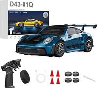 NULA 1:43 RC Auto Drift Car 20 km/h con giroscopio, 2,4 GHz 4 WD Full proporcional Sportwage, velocidad ajustable e iluminación LED para jóvenes y adultos - D43-01/02