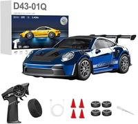 NULA 1:43 RC Auto Drift Car 20 km/h con giroscopio, 2,4 GHz 4 WD Full proporcional Sportwage, velocidad ajustable e iluminación LED para jóvenes y adultos - D43-01/02