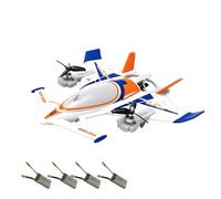 NULA Avión teledirigido de 8 canales con motores sin escobillas, modelo de avión de 2,4 GHz EPP-VTOL para despegue vertical, vuelo flotante y vuelo adelante, giroscopio de 6 ejes, RTR naranja/4