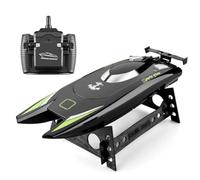 NULA Barco de carreras RC para adultos, 30 km/h, barco teledirigido con doble motor, 2,4 GHz, casco impermeable de alta velocidad, 25 minutos, duración de la batería de 32 cm, RTR
