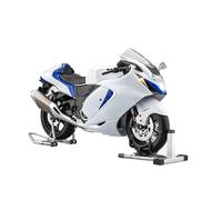 NULA Modelo de motocicleta RC de aleación de 1/6 con función de encendido, espray dinámico, tubo de escape, sonido del motor, iluminación LED, vehículo de carreras teledirigido para entusiastas de la