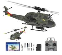 NULA RC ERA C032 UH-1 Huey RC Helicóptero teledirigido, escala 1/48 6CH, 2,4 G, giroscopio militar teledirigido de 6 ejes con vuelo de retorno 3D para adultos principiantes (RTF/1 batería)