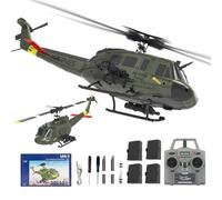NULA RC ERA C032 UH-1 Huey RC Helicóptero teledirigido, escala 1/48 6CH, 2,4 G, giroscopio militar teledirigido de 6 ejes con vuelo de retorno 3D para adultos principiantes (RTF/4 baterías)
