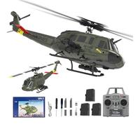 NULA RC ERA C032 UH-1 Huey RC Helicóptero teledirigido, escala 1/48 6CH, 2,4 G, giroscopio militar teledirigido de 6 ejes con vuelo de retorno 3D para adultos principiantes (RTF/3 batería)