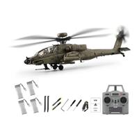 NULA RC-ERA C170 AH-64D RC Helicóptero 1:48 Flybarless Militar Avión Militar, 2,4 G 6 CH con posicionamiento de flujo óptico, mantenimiento de altitud, motor sin escobillas, verde militar invertido/4