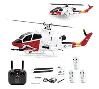 NULA YU Xiang F112S AH-1 Cobra 1:40 RC Helicóptero GPS 9CH Flybar Doble Rotor Dos Motores Sin Escobillas, Helicóptero Militar Avión Con Estabilización de Altura LiDAR, Retorno Inteligente RTF