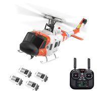 NULA YUXIANG F07S UH-1D Huey RC Helicóptero con iluminación LED, 6 CH 6G 1:34, avión teledirigido, motor sin escobillas, posicionamiento de flujo óptico, para pilotos RC