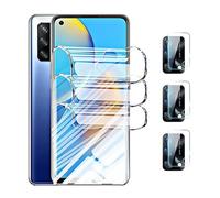nulala 3 Piezas Protector de Pantalla de TPU para OPPO A73 5G con 3 Piezas Protector de Lente de Cámara, Admite de Huella Digital, Flexible Películas de Hidrogel para OPPO A73 5G