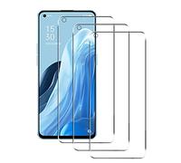 nulala 3 Piezas Protector de Pantalla para OPPO Reno6 Pro 5G, Antiarañazos, Antihuellas, Sin Burbujas, Dureza 9H Película de Cristal Vidrio Templado para OPPO Reno6 Pro 5G