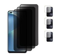 nulala 3 Piezas Protector Pantalla de Privacidad para OPPO A73 5G con 3 Piezas Protector de Lente de Cámara, Antiarañazos, Película de Cristal Vidrio Templado para OPPO A73 5G