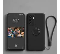 nulala Funda compatible con OPPO Reno8 Lite, funda protectora de silicona líquida original para OPPO Reno8 Lite, funda protectora militar a prueba de golpes para OPPO Reno8 Lite, color negro