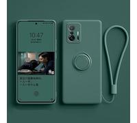 nulala Funda compatible con Xiaomi Mi 9 SE, funda original de silicona líquida con anillo magnético, funda protectora militar a prueba de golpes para Xiaomi Mi 9 SE, verde oscuro