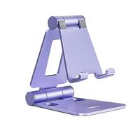 Nulaxy Soporte Móvil Mesa Plegable, Soporte Teléfono Mesa, Soporte Dock Base Escritorio para Teléfono Compatible con iPhone 15 14 13 12 11 X 8, Samsung, Huawei, Xiaomi Redmi y Otro Smartphone, Morado
