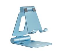 Nulaxy Soporte Móvil Mesa Plegable, Soporte Teléfono Mesa, Soporte Dock Base Escritorio para Teléfono Compatible con iPhone 15 14 13 12 11 X 8, Samsung, Huawei, Xiaomi Redmi y Otro Smartphone, Azul