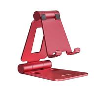 Nulaxy Soporte para Teléfono Móvil Ajustable, Soporte Plegable para Teléfono, Soporte Teléfono de Escritorio Ajustable, Compatible con iPhone 15 14 13 12 11 Pro XS XR X 8, Todos los Smartphones-Rojo