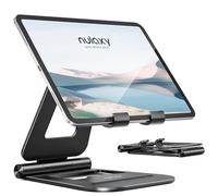 Nulaxy Soporte Tablet, Multiángulo Soporte Tablet/Móvil Compatible con iPad Air/Mini/Pro 9.7, 10.5, 12.9, Phone Series y Todos los Dispositivos de 4-13 Pulgadas - Negro