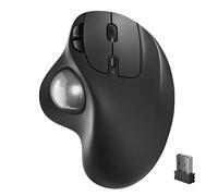 Nulea M501 Ratón inalámbrico con Bola de Seguimiento, ratón ergonómico Recargable, Seguimiento preciso y Suave, conexión de 3 Dispositivos (Bluetooth o USB), Compatible con PC, portátil, Mac, Windows.