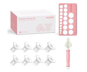 Nuliie Kit de 8 piezas de tamaño de brida de 15/17/19/21 mm para brida de 24 mm para la mayoría de bombas, inserto de bridas de silicona para extractor de leche eléctrico Momcozy/Spectra, kit esencial