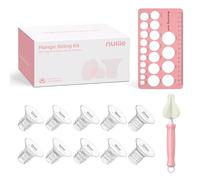 Nuliie Kit de tamaño de brida de 10 piezas de 12/14/16/18/20 mm para brida/escudo de 24 mm para la mayoría de bombas, inserto de bridas de silicona para extractor de leche eléctrico Momcozy/Spectra
