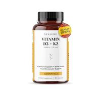 Nullure Vitamina D3 y K2 (MK7) Natural | 2000 UI | Formulación diaria fácil asimiliación | Fortalece Sistema Inmune · Sistema Cardiovascular · Huesos · Músculos · Dientes | 180 cápsulas (6 meses)