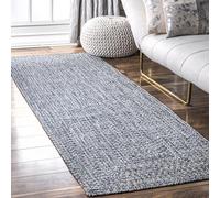 nuLOOM Alfombra de Polipropileno, Color Azul Claro, 75 x 240 cm