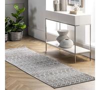 nuLOOM Alfombra marroquí Blythe Runner, 2 pies 6 Pulgadas x 20 pies, Gris Oscuro, Rectangular, 0.35 Pulgadas de Grosor