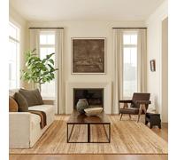 nuLOOM Rigo Alfombra de yute, tejida a mano, estilo rústico, 150 x 240 cm