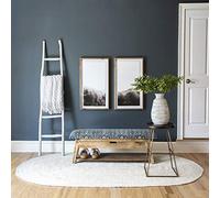 nuLOOM Rigo Alfombra Decorativa de Yute Tejida a Mano, Ovalada, 3 x 5 pies, Color Blanco Roto