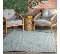 nuLOOM Wynn - Alfombra Trenzada para Interiores y Exteriores, 2 pies 6 Pulgadas x 8 pies, Color Aguamarina