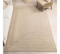 nuLOOM Wynn - Alfombra Trenzada para Interiores y Exteriores, Ovalada, 3 x 5 pies, Color marrón