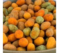 NULTHY - 1kg Mix de Cacahuetes - Frutos Secos cuatro Sabores - Explosión de Sabor - BBQ, Pimentón, Queso-Cebolla y Wasabi