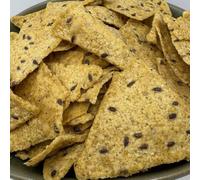 NULTHY 1kg Nachos de Maíz con Quinoa y Lino - Tortilla Chips Rústicos con Semillas Reales - Snack Saludable Extra Crujiente - Aperitivo Natural