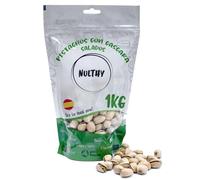 NULTHY 1kg - Pistachos con Cáscara Tostados y Salados, Origen España, Frutos Secos Gourmet, Snack Alto en Proteína