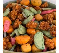 NULTHY 500g - Aperitivo Mix Sambahia, Cacahuetes y Galletas de Arroz, Mezcla Exquisita Crujiente