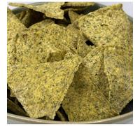 NULTHY 500g Nachos de Maíz con Kale - Tortilla Chips Saludables y Extra Crujientes - Súper Snack Vegano y Sin Gluten con Sal Marina - Aperitivo Natural